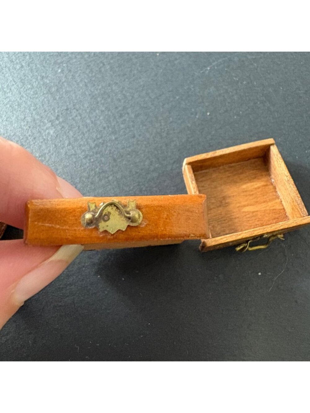 Miniature Dollhouse Wooden Drawers With Brass Hardware set of 5 Flaws